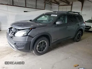2025 Nissan Pathfinder Rock Creek with VIN 5N1DR3BD9SC250827, listed as a Copart auction lot 58563405 with 454 mi miles and Salvage title. Bid and sale history available at DreamBid. Image 1.