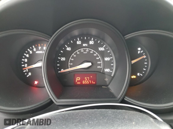 2013 Kia Rio LX with VIN KNADM4A30D6293873, listed as a Copart auction lot 43334195 with 65,571 mi miles and Salvage Title. Bid and sale history available at DreamBid. Image 9.