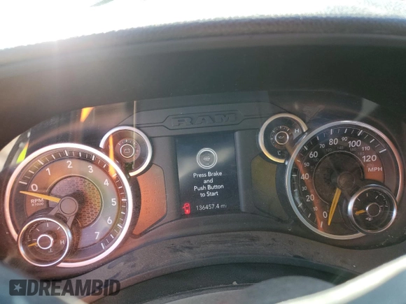 2019 Ram 2500 Tradesman with VIN 3C6UR5HJ8KG587569, listed as a Copart auction lot 45483665 with 136,457 mi miles and Salvage title. Bid and sale history available at DreamBid. Image 9.
