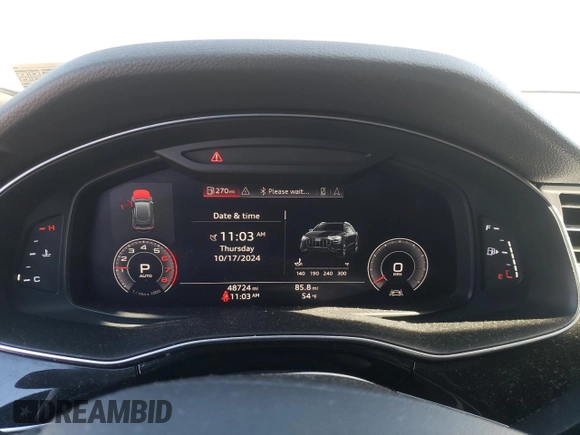 2020 Audi Q8 Premium Plus with VIN WA1BVAF16LD025363, listed as a Copart auction lot 76020984 with 48,724 mi miles and Salvage Title. Bid and sale history available at carsss.com. Image 9.
