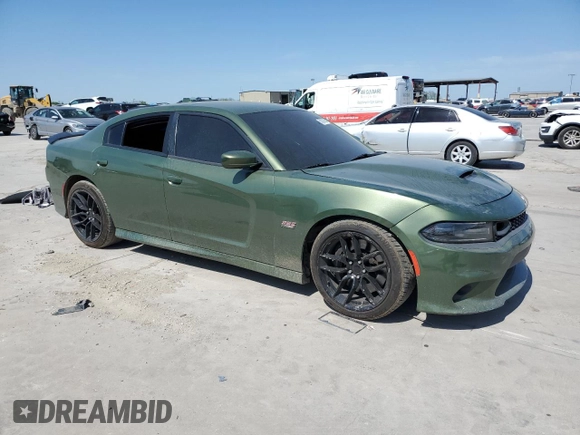 2019 Dodge Charger Scat Pack with VIN 2C3CDXGJ7KH721346, listed as a Copart auction lot 53302395 with Not provided miles and Salvage title. Bid and sale history available at DreamBid. Image 4.