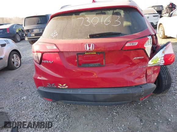2016 Honda HR-V EX-L w/Navi with VIN 3CZRU6H73GM730163, listed as a IAAI auction lot 41716262 with 44,962 mi miles. Bid and sale history available at carsss.com. Image 16.