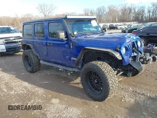 2020 Jeep Wrangler Unlimited Sport S z VIN 1C4HJXDN0LW347487, wystawiony jako IAAI lot #41449066 z przebiegiem 44 007 mil mil oraz . Historia ofert i sprzedaży dostępna na DreamBid. Obrazek 1.