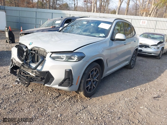 2023 BMW X3 xDrive30i with VIN 5UX53DP0XP9S84526, listed as a IAAI auction lot 41727224 with 34,307 mi miles. Bid and sale history available at carsss.com. Image 17.