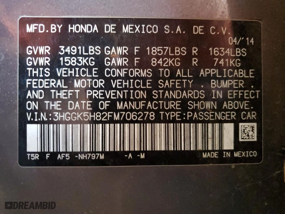 2015 Honda Fit EX-L with VIN 3HGGK5H82FM706278, listed as a Copart auction lot 88802655 with 78,590 mi miles and Salvage Title. Bid and sale history available at carsss.com. Image 13.