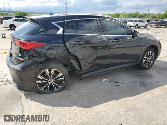 2018 Infiniti QX30 Premium with VIN SJKCH5CR2JA050226, listed as a Copart auction lot 58978595 with 82,280 mi miles and Salvage title. Bid and sale history available at DreamBid. Image 3.