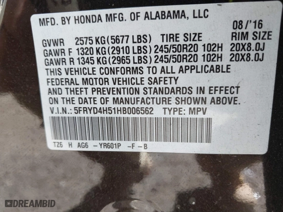 2017 Acura MDX w/Technology Pkg with VIN 5FRYD4H51HB006562, listed as a IAAI auction lot 41656371 with 64,142 mi miles. Bid and sale history available at carsss.com. Image 9.