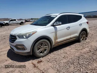 2017 Hyundai Santa Fe 2.4L z VIN 5NMZUDLBXHH048875, wystawiony jako Copart lot #57621225 z przebiegiem 170 063 mil mil oraz Czysty tytuł • Clean title. Historia ofert i sprzedaży dostępna na DreamBid. Obrazek 1.