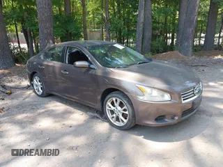 2012 Nissan Maxima S with VIN 1N4AA5AP1CC809218, listed as a IAAI auction lot 42577951 with 98,508 mi miles and . Bid and sale history available at DreamBid. Image 1.