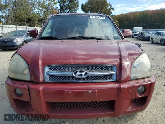2006 Hyundai Tucson GLS with VIN KM8JN72D86U375517, listed as a Copart auction lot 77829324 with 191,899 mi miles and Salvage Title. Bid and sale history available at carsss.com. Image 5.
