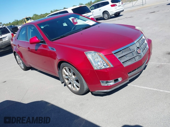 2008 Cadillac CTS RWD w/1SB with VIN 1G6DP57V280113782, listed as a IAAI auction lot 41812924 with 122,606 mi miles. Bid and sale history available at carsss.com. Image 1.