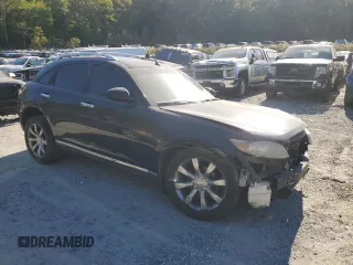 2005 Infiniti FX35 with VIN JNRAS08W15X204067, listed as a Copart auction lot 74496564 with 0 mi miles and Salvage Title. Bid and sale history available at carsss.com. Image 4.