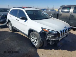 2017 Jeep Cherokee Sport with VIN 1C4PJLAB0HW613712, listed as a IAAI auction lot 41818621 with 83,422 mi miles. Bid and sale history available at carsss.com. Image 1.