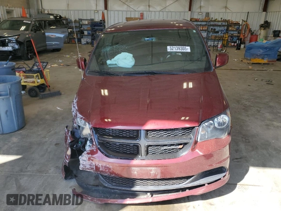 2017 Dodge Grand Caravan SE with VIN 2C4RDGBG3HR602181, listed as a Copart auction lot 52139305 with 91,172 mi miles and Non Repairable. Bid and sale history available at DreamBid. Image 5.