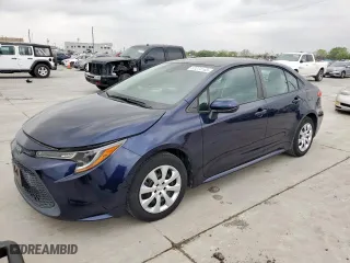 2020 Toyota Corolla LE with VIN 5YFEPRAE1LP108184, listed as a Copart auction lot 51273105 with 21,383 mi miles and Salvage Title. Bid and sale history available at carsss.com. Image 1.
