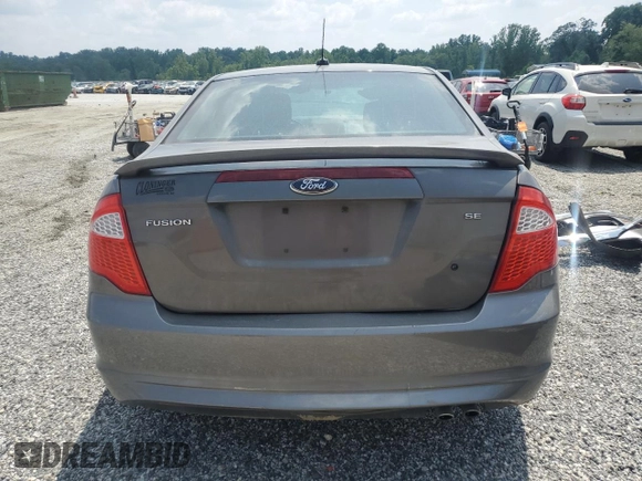 2012 Ford Fusion SE with VIN 3FAHP0HA3CR325473, listed as a Copart auction lot 59216805 with Not provided miles and Salvage title. Bid and sale history available at DreamBid. Image 6.