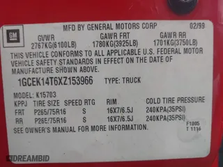 1999 Chevrolet Silverado 1500 LS with VIN 1GCEK14T6XZ153966, listed as a IAAI auction lot 41898476 with 246,792 mi miles. Bid and sale history available at carsss.com. Image 9.