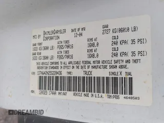 2005 Dodge Dakota SLT z VIN 1D7HW42N25S220436, wystawiony jako IAAI lot #42345700 z przebiegiem 119 010 mil mil oraz . Historia ofert i sprzedaży dostępna na DreamBid. Obrazek 9.