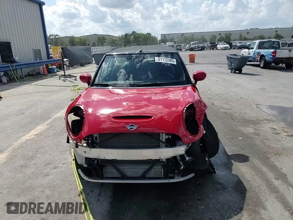 2024 MINI Convertible Cooper S with VIN WMW43DL09R3S05983, listed as a Copart auction lot 51112485 with 22,698 mi miles and Salvage title. Bid and sale history available at DreamBid. Image 14.