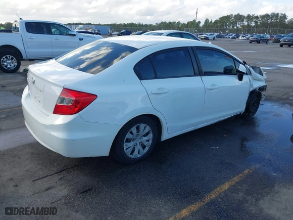2012 Honda Civic Sdn LX with VIN 19XFB2F5XCE025289, listed as a IAAI auction lot 40777323 with 198,115 mi miles. Bid and sale history available at carsss.com. Image 4.