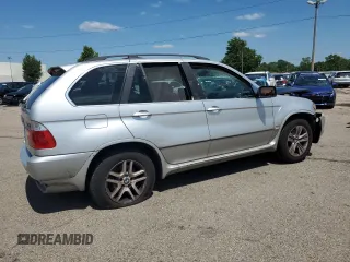 2004 BMW X5 4.4i with VIN 5UXFB53574LV08364, listed as a Copart auction lot 60208634 with 186,302 mi miles and Salvage Title. Bid and sale history available at carsss.com. Image 3.