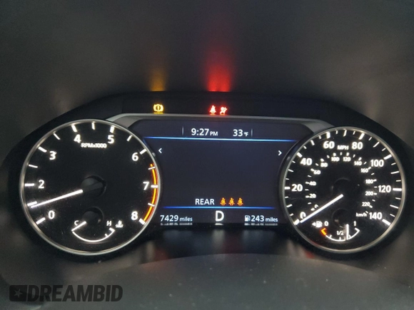 2025 Nissan Altima SV with VIN 1N4BL4DWXSN325210, listed as a Copart auction lot 85750634 with 7,429 mi miles and Clean Title. Bid and sale history available at DreamBid. Image 9.