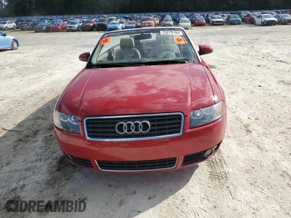 2003 Audi A4 1.8T with VIN WAUAC48H93K017897, listed as a Copart auction lot 75279164 with 177,501 mi miles and Salvage Title. Bid and sale history available at carsss.com. Image 5.