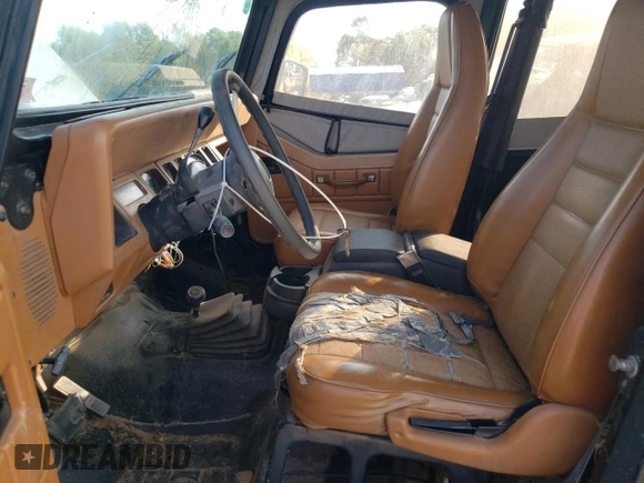 1995 Jeep Wrangler S with VIN 1J4FY19P0SP266468, listed as a Copart auction lot 74011814 with 269,912 mi miles and Salvage Title. Bid and sale history available at carsss.com. Image 7.
