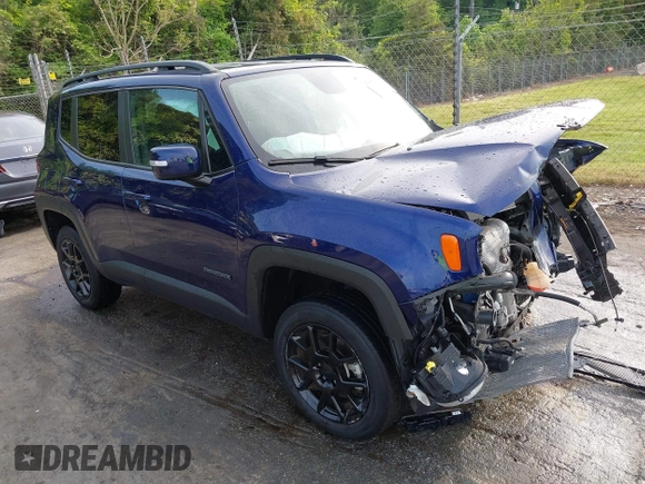 2020 Jeep Renegade Latitude with VIN ZACNJBBB1LPL35342, listed as a IAAI auction lot 42146630 with 40,669 mi miles and . Bid and sale history available at DreamBid. Image 1.