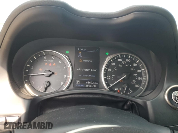 2021 Infiniti Q50 Red Sport 400 with VIN JN1FV7DPXMM850473, listed as a Copart auction lot 67663204 with 63,692 mi miles and Salvage Title. Bid and sale history available at DreamBid. Image 9.