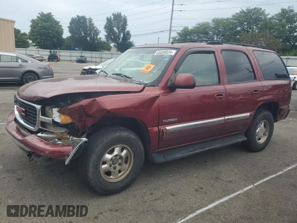 2002 GMC Yukon SLT with VIN 1GKEK13Z32J256943, listed as a Copart auction lot 65856834 with 288,872 mi miles and Salvage Title. Bid and sale history available at carsss.com. Image 1.
