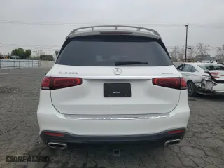 2023 Mercedes-Benz GLS with VIN 4JGFF8GE6PA985767, listed as a Copart auction lot 43654615 with 28,522 mi miles and Salvage Title. Bid and sale history available at carsss.com. Image 6.