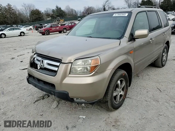 2007 Honda Pilot EX with VIN 5FNYF18487B004128, listed as a Copart auction lot 47588965 with 217,669 mi miles and Clean Title. Bid and sale history available at carsss.com. Image 12.
