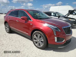 2024 Cadillac XT5 FWD Premium Luxury with VIN 1GYKNCRS3RZ737955, listed as a Copart auction lot 77241674 with 0 mi miles and Salvage Title. Bid and sale history available at carsss.com. Image 4.