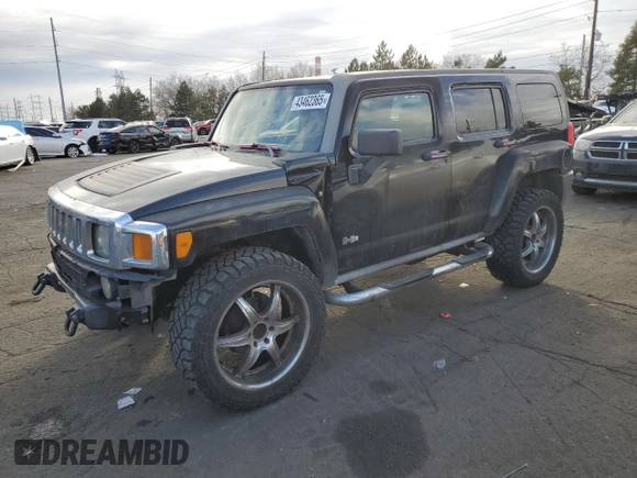 2007 Hummer H3 SUV with VIN 5GTDN13E578105671, listed as a Copart auction lot 43462365 with 266,933 mi miles and Clean Title. Bid and sale history available at DreamBid. Image 1.