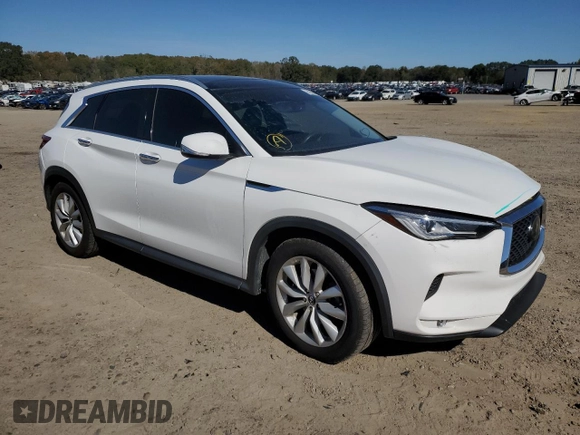 2019 Infiniti QX50 LUXE with VIN 3PCAJ5M12KF115155, listed as a Copart auction lot 63560522 with 59,566 mi miles. Bid and sale history available at carsss.com. Image 1.