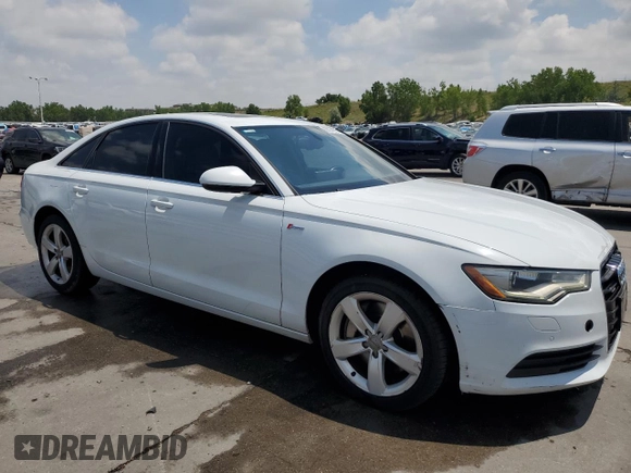 2012 Audi A6 Premium Plus with VIN WAUGGAFC5CN127963, listed as a Copart auction lot 63074335 with 140,979 mi miles and Salvage title. Bid and sale history available at DreamBid. Image 4.