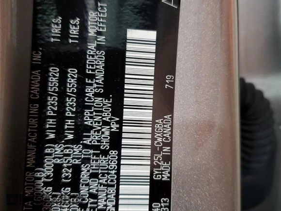 2020 Lexus RX 450h with VIN 2T2JGMDA8LC049608, listed as a Copart auction lot 58068145 with 67,935 mi miles and Salvage title. Bid and sale history available at DreamBid. Image 14.