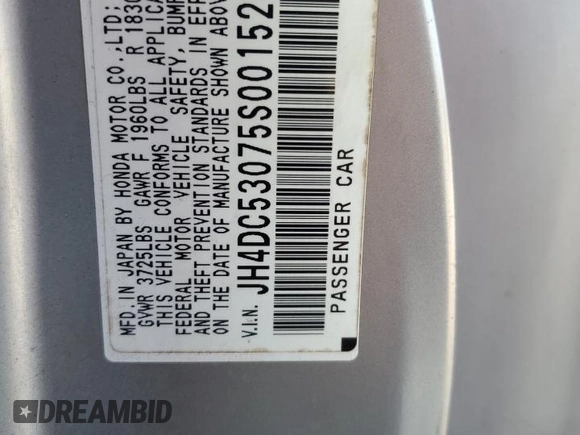 2005 Acura RSX Type S z VIN JH4DC53075S001528, wystawiony jako Copart lot #86702274 z przebiegiem 207 613 mil mil oraz Szkoda całkowita • Salvage title. Historia ofert i sprzedaży dostępna na DreamBid. Obrazek 13.