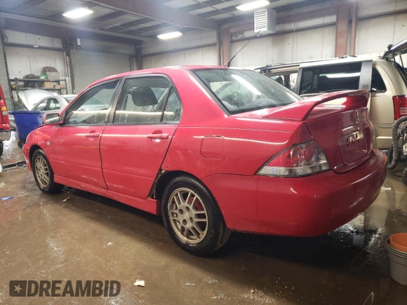 2005 Mitsubishi Lancer OZ-Rally with VIN JA3AJ86E45U026201, listed as a Copart auction lot 45873245 with 181,326 mi miles and Salvage Title. Bid and sale history available at carsss.com. Image 2.