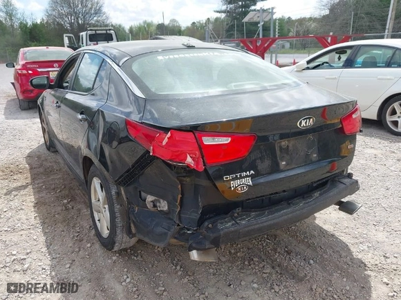 2015 Kia Optima LX with VIN 5XXGM4A77FG487033, listed as a IAAI auction lot 41974724 with 173,451 mi miles. Bid and sale history available at carsss.com. Image 6.