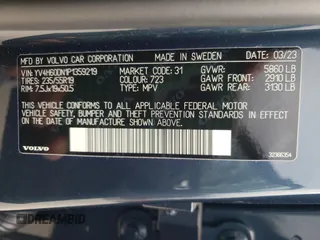 2023 Volvo XC60 z VIN YV4H60DN1P1359219, wystawiony jako Copart lot #53836465 z przebiegiem 16 245 mil mil oraz Szkoda całkowita • Salvage title. Historia ofert i sprzedaży dostępna na DreamBid. Obrazek 13.