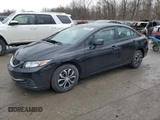 2013 Honda Civic LX z VIN 2HGFB2F55DH301630, wystawiony jako Copart lot #46498885 z przebiegiem 159 104 mil mil oraz Szkoda całkowita • Salvage title. Historia ofert i sprzedaży dostępna na DreamBid. Obrazek 1.