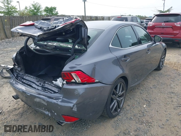 2015 Lexus IS 250 with VIN JTHCF1D25F5029646, listed as a IAAI auction lot 42170729 with 84,509 mi miles and . Bid and sale history available at DreamBid. Image 4.