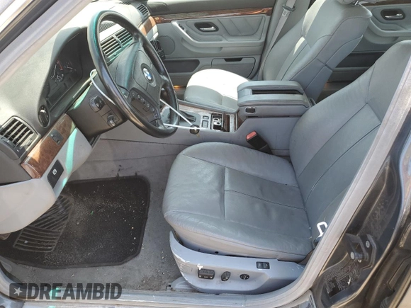 2001 BMW 7 Series 740iL with VIN WBAGH83411DP19107, listed as a Copart auction lot 61024385 with Not provided miles and Clean title. Bid and sale history available at DreamBid. Image 7.