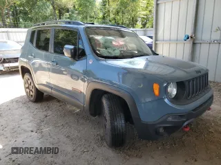2018 Jeep Renegade Trailhawk with VIN ZACCJBCB3JPH43220, listed as a Copart auction lot 55473395 with Not provided miles and Salvage title. Bid and sale history available at DreamBid. Image 4.