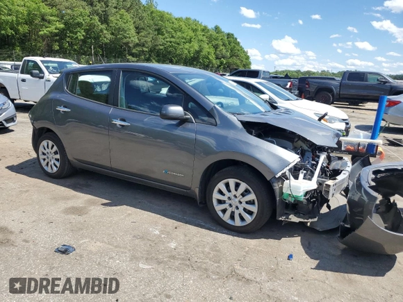 2017 Nissan LEAF SV with VIN 1N4BZ0CPXHC308851, listed as a Copart auction lot 57626535 with 51,912 mi miles and Salvage title. Bid and sale history available at DreamBid. Image 4.