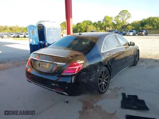 2018 Mercedes-Benz S-Class S 450 with VIN WDDUG6GBXJA361972, listed as a IAAI auction lot 41759937 with 122,074 mi miles. Bid and sale history available at carsss.com. Image 4.