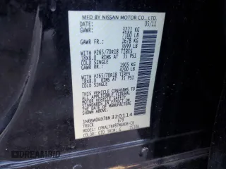 2011 Nissan Titan SV with VIN 1N6BA0ED7BN320114, listed as a Copart auction lot 46926395 with Not Provided miles and Salvage Title. Bid and sale history available at DreamBid. Image 12.