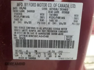 1999 Ford F-150 с VIN 2FTRX18W5XCA04548, выставлен на аукционе Copart как лот 41735485 с пробегом Не указан миль и Списание • Salvage title. История ставок и продаж доступна на DreamBid. Изображение 14.